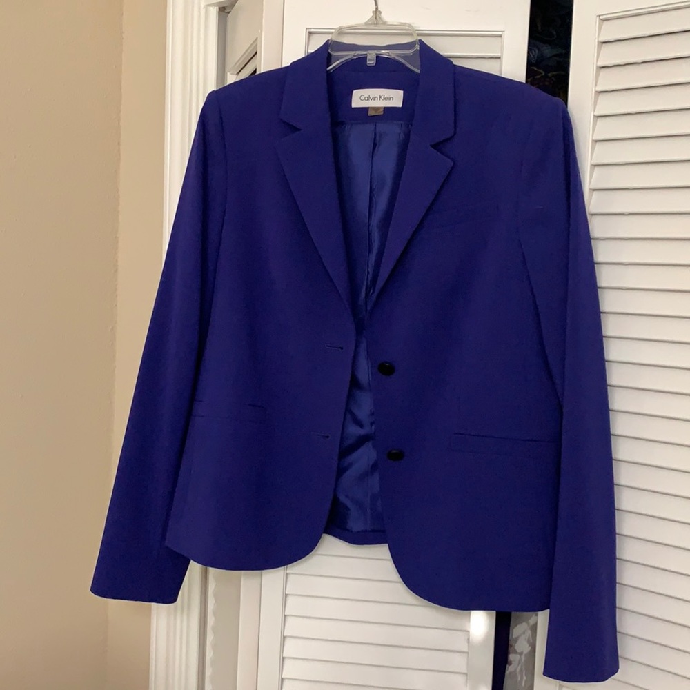 Size 12 purple Calvin Klein blazer